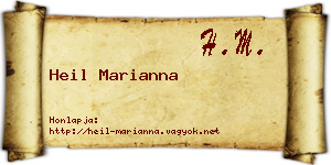 Heil Marianna névjegykártya